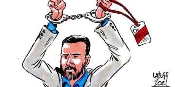 Brezilyalı karikatürist Carlos Latuff, gazeteci Mehmet Baransu’yu çizdi