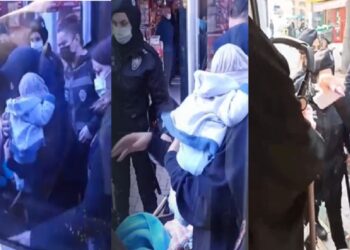 Furkan Vakfı gönüllüsü bebekli kadınlara gözaltı: Polis, tesettürlü kadının başörtüsünü açtı!