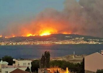 Çanakkale’deki orman yangını büyüyor: 9 yerleşim yeri boşaltıldı