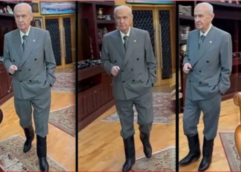 Sosyal medyada alay konusu oldu: Bahçeli makam odasında çizmeyle tur attı