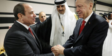 Erdoğan, ‘katil ve darbeci’ dediği Sisi ile ikinci kez buluşup, tokalaştı