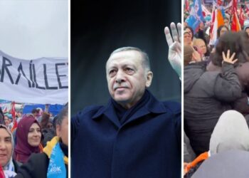 Erdoğan’ın mitinginde ‘İsrail ile ticareti kes’ pankartları açıldı: Çok sayıda gözaltı var