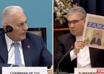 Budapeşte’de, AKP eski Başbakanı Binali Yıldırım’a ‘ZAMAN Türkmenistan Gazetesi’ sürprizi: Dondu kaldı