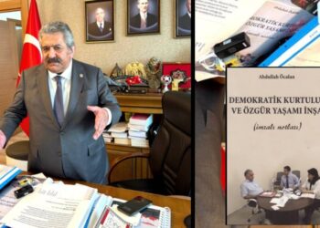 Öcalan’ın toplatılan kitabı Devlet Bahçeli’nin Yardımcısı MHP’li Feti Yıldız’ın masasında