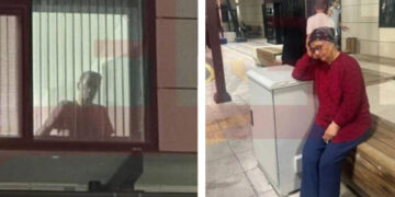 Hasta tutuklu oğlu Belediye Başkanı Murat Çalık’ı hastane önünde bekliyor