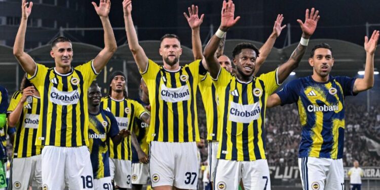August 11, 2026, Graz, Austria: SOCCER - UEFA Champions League, qualification, SK Sturm Graz vs Fenerbahce Istanbul. Image shows the rejoicing of Fenerbahce  (Credit Image: © Avni Retkoceri/GEPA via ZUMA Press)