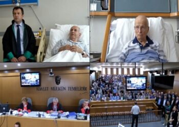 Hastane odasından mahkemeye katılan darbeci Kenan Evren ve köfteci Abdullah amca